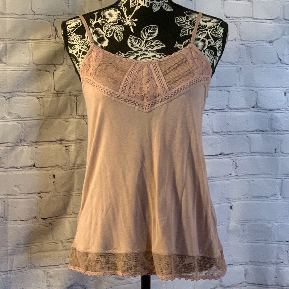 American Eagle Lace Trim Tank Small